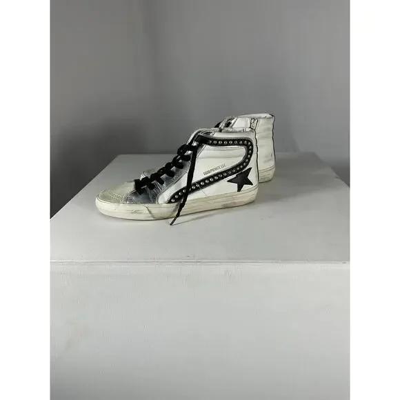 Golden Goose White Slide Sneakers Size 8 - Picture 2 of 6